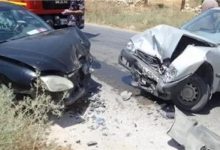 إصابة 3 أشخاص في تصادم سيارتين بقرية الجورة في الشيخ زويد
