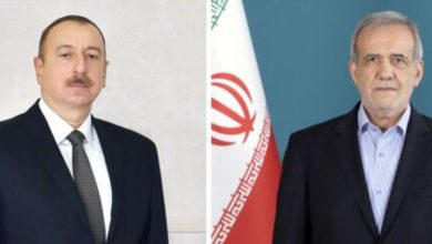 الرئيس الأذربيجاني يؤكد لنظيره الإيراني أهمية إرساء السلام والاستقرار بالمنطقة