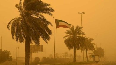 الرياح المغبرة مستمرة حتى بعد ظهر الغد