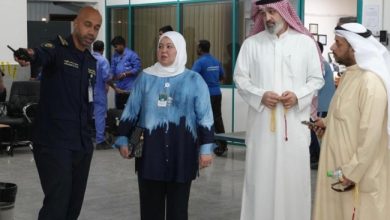 القلاف تفقدت صالة الركاب بادارة جمارك الموانئ الشمالية وجزيرة فيلكا