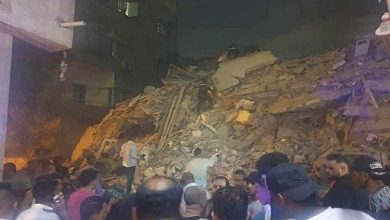 انهيار منزل الفنان نور الشريف بالسيدة زينب
