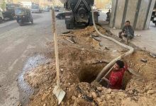 تسريب مياه أسفل كوبري الضغط العالي بحي شرق مدينة نصر