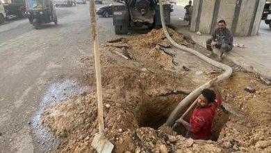 تسريب مياه أسفل كوبري الضغط العالي بحي شرق مدينة نصر