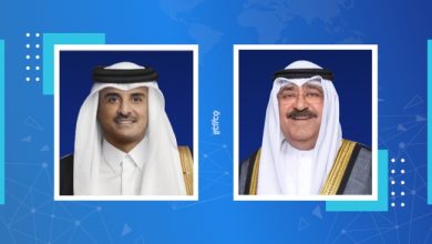 سمو أمير البلاد يجري اتصالاً هاتفياً بأمير دولة قطر