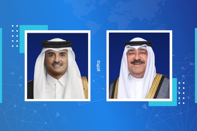سمو أمير البلاد يجري اتصالاً هاتفياً بأمير دولة قطر