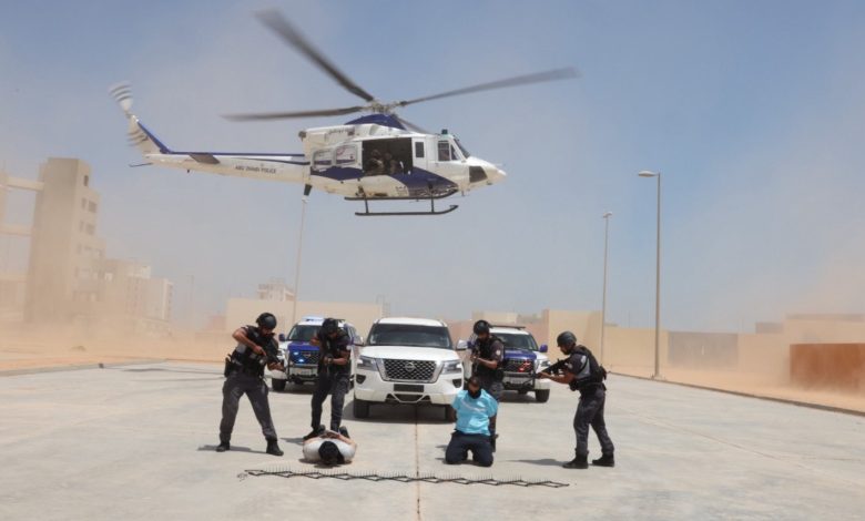 شرطة أبوظبي تنفذ تمريناً ميدانياً لقياس مستوى الجاهزية