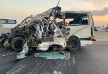 مصرع 5 أشخاص في حادث بين ميكروباص وتريلا أعلى الدائري الأوسطي