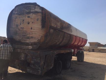 نقل سائق سيارة البنزين المصاب في حريق محطة العاشر إلى مستشفى أهل مصر