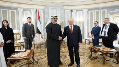 ولي عهد أبوظبي يلتقي بوتين في العاصمة البيلاروسية