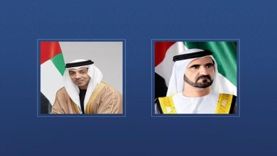 ‎محمد بن راشد ومنصور بن زايد يهنئان إيلي بولوجان بتعيينه رئيساً لوزراء رومانيا