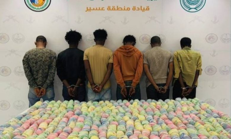 عسير: القبض على 6 مخالفين لتهريبهم 100 كيلوغرام من القات - أخبار السعودية