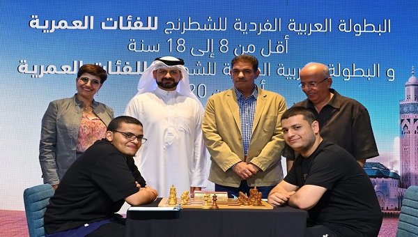 خالد القاسمي يشهد منافسات اليوم الـ4 من البطولة العربية للشطرنج في الدار البيضاء