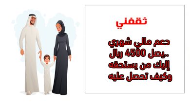 دعم مالي شهري يصل 4500 ريال.. إليك من يستحقه وكيف تحصل عليه