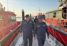 رئيس قوة الإطفاء يتفقد جاهزية مركز المهلب البحري والنقاط البحرية