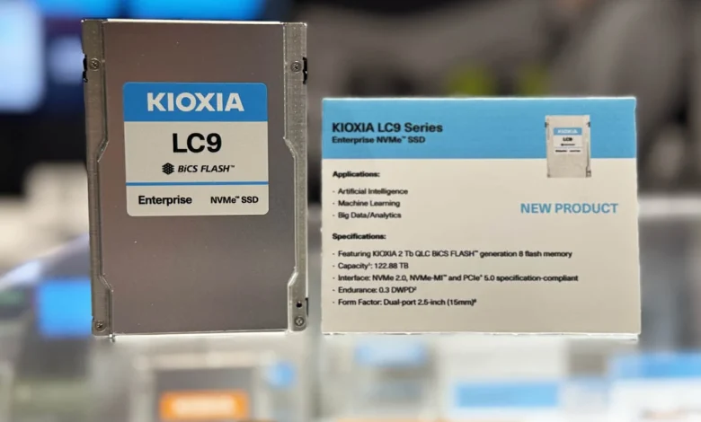 شركة Kioxia تطلق قرص SSD بسعة 245 تيرابايت!!