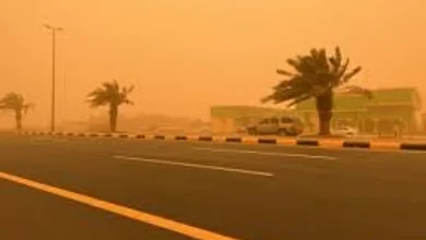 عوالق ترابية و أتربة مثارة على منطقة جازان