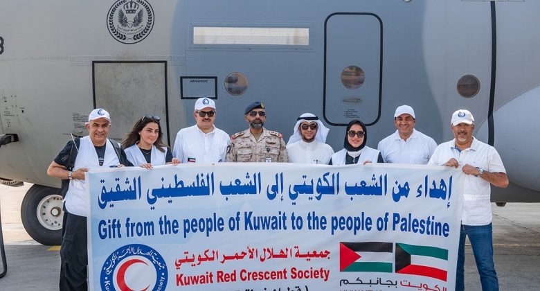 إقلاع أولى طائرات الإغاثة الكويتية الجديدة إلى غزة