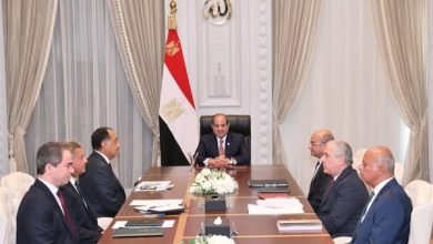 الرئيس السيسي خلال الاجتماع