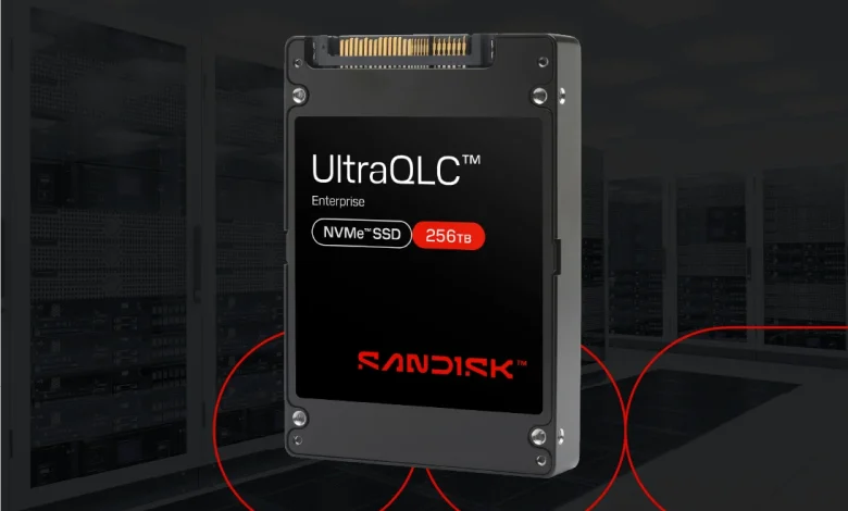 SanDisk تتفوق على Kioxia وتكشف عن SSD بسعة 256 تيرابايت