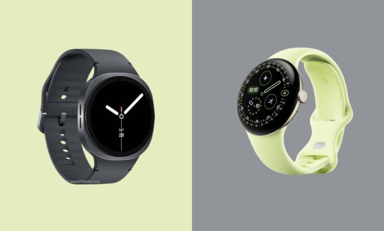 مقارنة بين ساعتي Pixel Watch 4 و Galaxy Watch 8