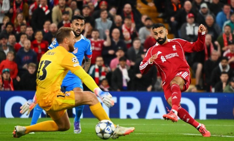 أرقام تاريخية حصدها محمد صلاح خلال مباراة فريقه ضد أتلتيكو مدريد الإسباني