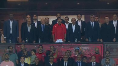 المقصورة الرئيسية بمباراة مصر واثيوبيا