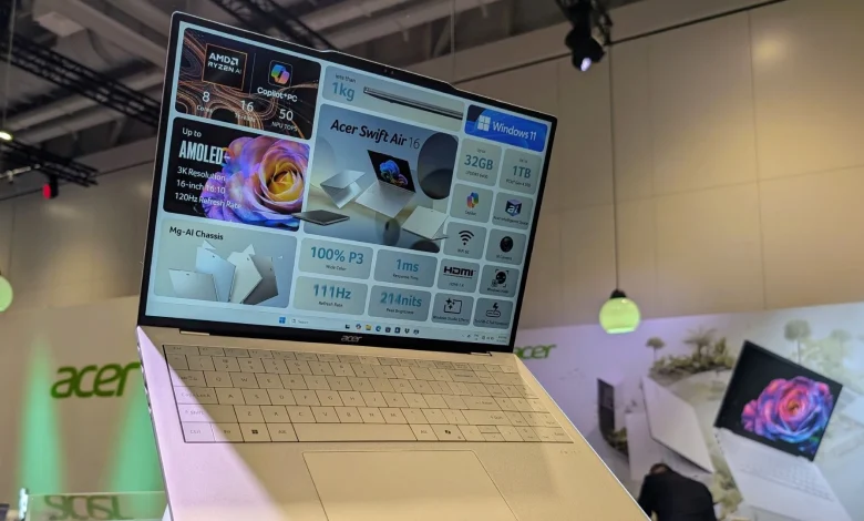 IFA 25: الكشف عن لابتوب Acer Swift Air 16 الأخف من آبل Macbook Air