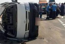إصابة 12 شخصا إثر انقلاب ميكروباص في فرشوط بقنا