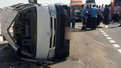 إصابة 12 شخصا إثر انقلاب ميكروباص في فرشوط بقنا