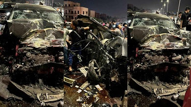 تصادم سيارات على محور جمال عبد الناصر بالتجمع الخامس يتسبب في وقوع إصابات وتعطل الطريق