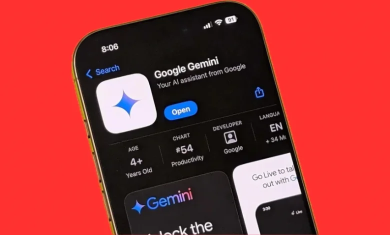 تطبيق Gemini الأول عالميًا في متجر آبل بفضل Nano Banana