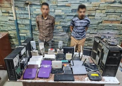 ضبط شخصين يديران محطة بث تلفزيوني لاسلكية بدون ترخيص في الجيزة
