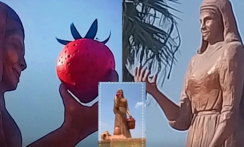 مصر: أول رد رسمي على اختفاء ثمرة الفراولة من التمثال الأيقوني