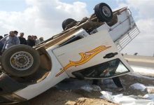 مصرع شخص وإصابة 9 أشخاص في انقلاب سيارة ربع نقل على محور الضبعة بالبحيرة