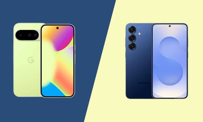 مقارنة بين هاتفي Pixel 10 و Galaxy S25