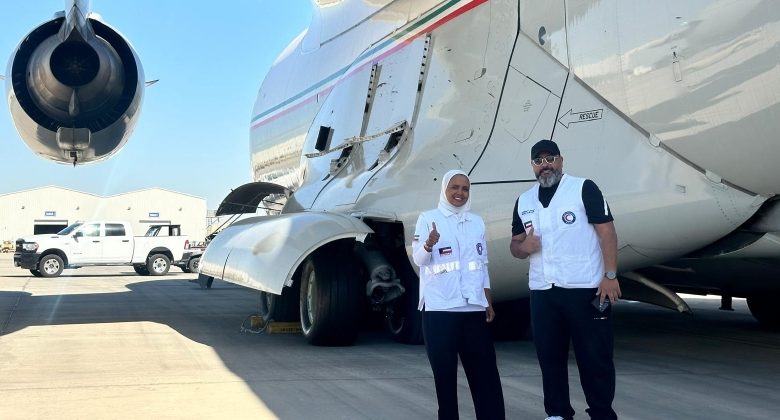 40 طناً من المواد الغذائية حملتها الطائرة الـ 15 إلى العريش ضمن الجسر الكويتي