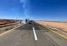 إنجاز أعمال صيانة طريق الجفر  الحسينية...