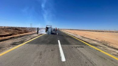 إنجاز أعمال صيانة طريق الجفر  الحسينية...