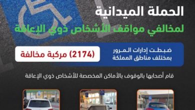«المرور»: ضبط 2174 مركبة مخالفة وقف أصحابها بأماكن ذوي الإعاقة