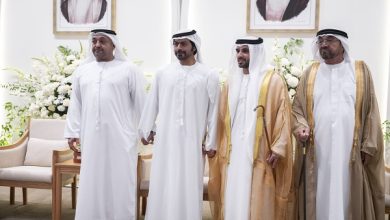 بالفيديو.. خليفة بن طحنون يحضر حفل استقبال بمناسبة زفاف خلفان محمد القبيسي