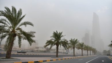 رياح مثيرة للغبار من الـ9 صباح السبت وحتى الـ6 مساء