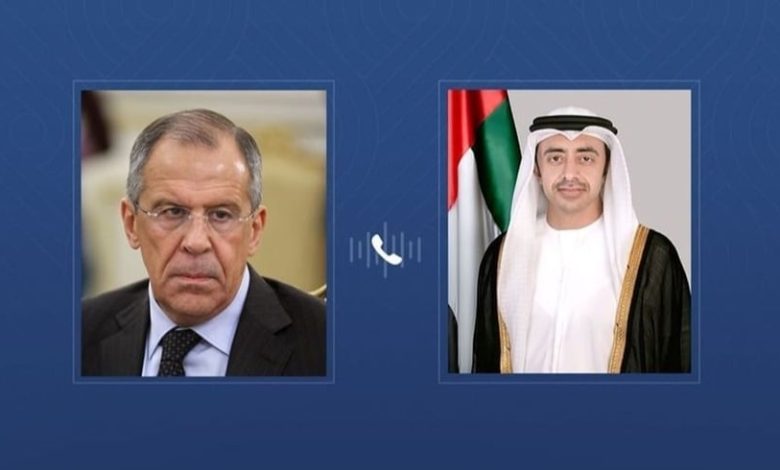 عبدالله بن زايد ولافروف يبحثان الشراكة الإستراتيجية والتطورات الإقليمية والدولية