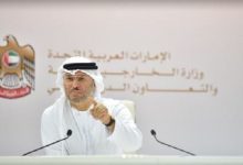 قرقاش يؤكد أن ضم الأراضي الفلسطينية يشكل خطا أحمر