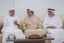 منصور بن زايد يعزي محمد علي عفصان المنصوري في وفاة والدته