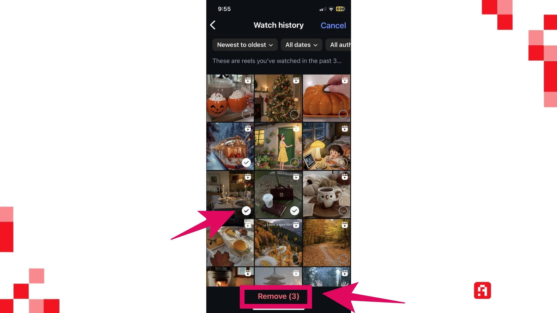 فتح سجل مشاهدات الريلز في انستجرام