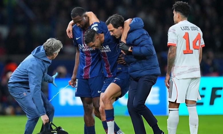 أشرف حكيمي يثير الرعب.. إلتواء كامل في الكاحل