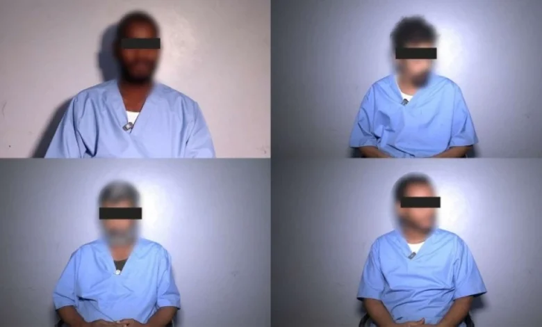 عناصر الخلية المقبوض عليهم في عدن.