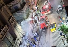 إخماد حريق بمحل بشارع بمنطقة كليوباترا في الإسكندرية