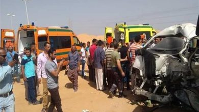 إصابة 9 أشخاص فى تصادم سيارتين على الطريق الإقليمي بالشرقية