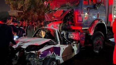 إصابة 9 أشخاص في تصادم ميكروباص وتريلا بطريق وادي القمر بالإسكندرية